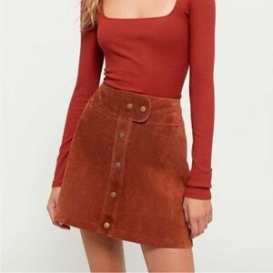 Urban Outfitters Cardiff Suede Mini Skirt Size S